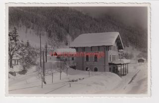 Switzerland Loeche - Les - Bains La Gare Railway Station Bahnhof Snow Rp Pc - 28