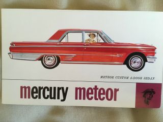 Vintage 1962 Mercury Meteor 4 - Door Custom Postcard (a - 225)