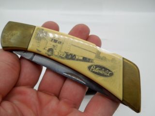Vintage Rare Large Gerber Peterbilt Lockback Folding Knife Portland Or.  9 