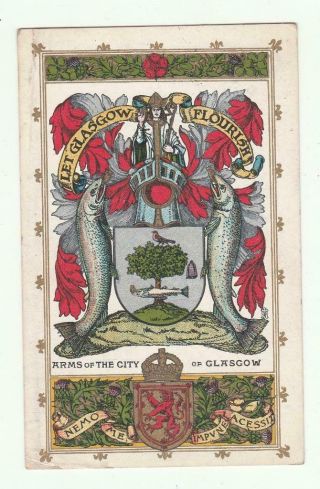 Early Arms Of The City Of Glasgow Scotland ? Postcard