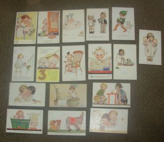 17 X Mabel Lucie Attwell Postcards Includes French German Publication