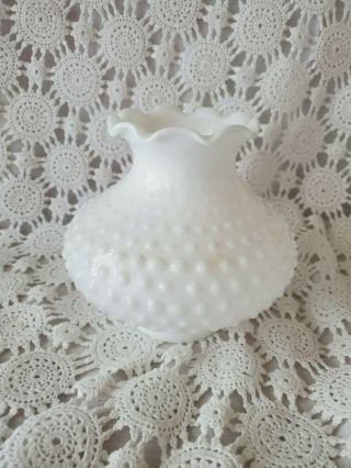 Hobnail White Milk Glass Vintage Lamp Shade Antique Vintage