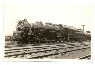 Postcard Real Photo Baltimore & Ohio Railroad Locomotive 5563 At Newcastle Pa