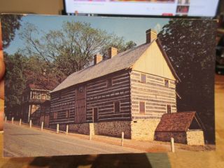 Vintage Old Postcard North Carolina Winston Salem Single Brothers Workshop Barn