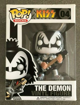 Rare Kiss Gene Simmons Funko Pop Rocks 04 - The Demon Vinyl Figure - The Demon