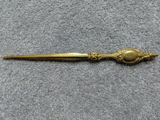 Antique Vintage Solid Brass Letter Opener Church Circa 1920 Early 20th Century