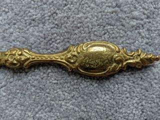 Antique Vintage Solid Brass Letter Opener Church Circa 1920 Early 20th Century 4