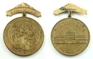 1909 Alaska - Yukon - Pacific Exposition,  Seattle,  Wa Souvenir Medallion / Medal
