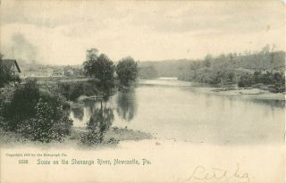 Postcard Scene On The Shenango River,  Newcastle,  Pa
