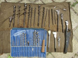 Vintage Craftsman And Others Brace Drill Bits