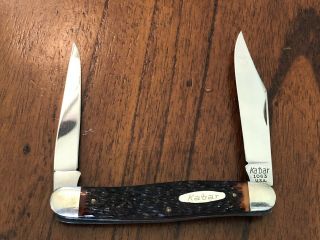 Vintage Kabar 1063 Usa 2 Blade Jigged Delrin Pocket Knife