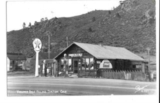 Rppc Postcard Virginia Dale Colorado Gas Station Texaco Coca Cola Signed Sanborn