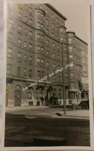 2 Vintage Old 1914 Photos Of The Bradley Hotel On Rush Street Chicago Buildings