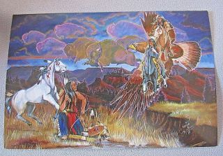 Remember Us By Lorenzo Black Lance Brule Lakota Lakota Artist Postcard 4 X 6