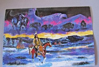 We Are As One - By Lorenzo Black Lance Brule Lakota Lakota Artist Postcard 4 X 6