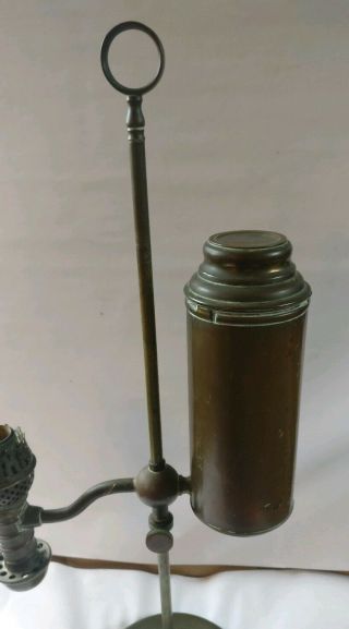 ANTIQUE 1870s MANHATTAN BRASS CO.  STUDENT KEROSENE LAMP 2