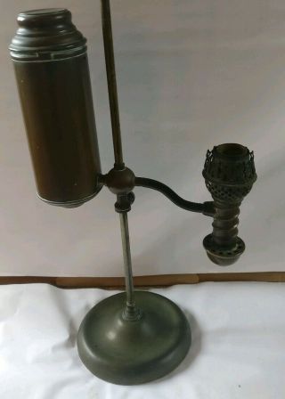 ANTIQUE 1870s MANHATTAN BRASS CO.  STUDENT KEROSENE LAMP 5