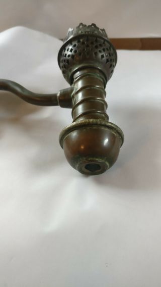 ANTIQUE 1870s MANHATTAN BRASS CO.  STUDENT KEROSENE LAMP 6