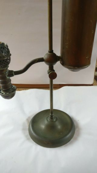 ANTIQUE 1870s MANHATTAN BRASS CO.  STUDENT KEROSENE LAMP 7