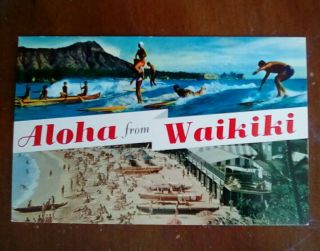 1950s Surfers & Outrigger Canoe Club,  Waikiki Hawaii