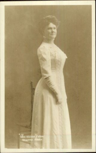 Skagway Ak Mrs.  Harriet Pullen C1920s - 30s Real Photo Postcard