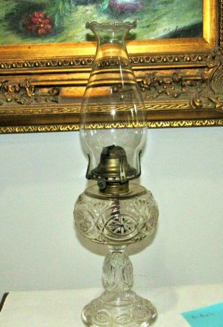 Antique Eapg Britannic Oil Lamp Late 1800 