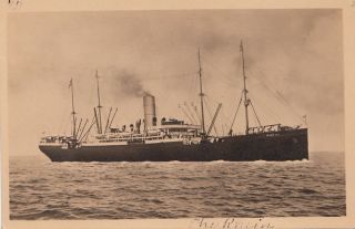 Postcard Rppc Ship Norddeutscher Lloyd Bremen Damofer Rhein