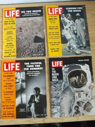 Four Nasa Apollo 11 Life Magazines Launch,  Landing,  Special Edition