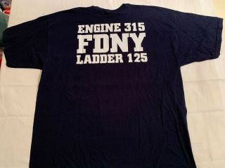 FDNY NYC Fire Department York City T - shirt Sz 2XL E315 Jamaica Queens 4