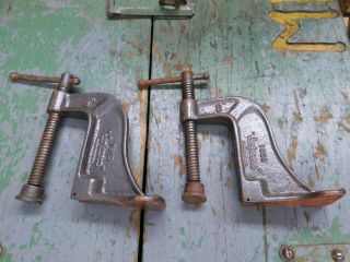 Two (2) Vintage Jorgensen No.  1623 3 " Bench Hold Down Clamps