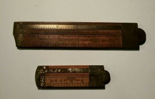 Vintage Stanley Sweetheart No 36 - 1/2 & No36 Folding Caliper Rulers
