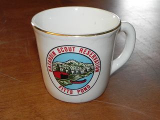 Maine Rare Vintage Boy Scouts Coffee Cup Katahdin Scout Reservation Fitts Pond