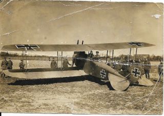 Early Photo Of German Wwi Bi - Plane