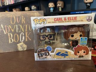 Funko Pop Disney Pixar Up 2 Pack Carl And Ellie Boxlunch Sdcc Summer Con Excl