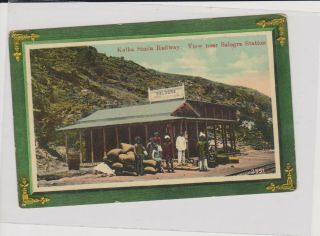 India Kalka Simla Railway View Near Salogra Railway Station Postcard C1905/10s