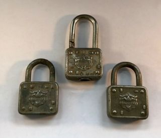Vintage Master Lock 77 Lion Padlocks No Keys