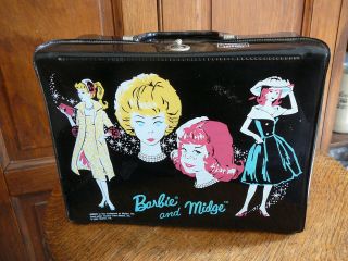 Barbie And Midge - Vintage 1965 Vinyl Lunch Box - Thermos - No Bottle - Good