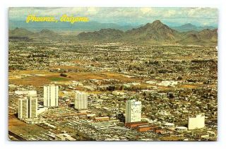 Vintage Postcard Aerial View Highrise Complex Phoenix Arizona E11
