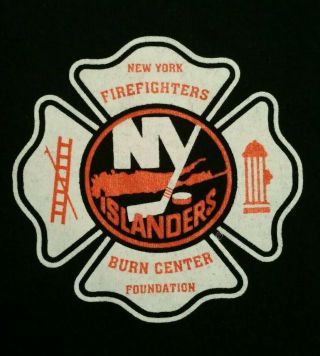 Fdny Nyc Fire Department York City T - Shirt Sz L Ny Islanders Hockey