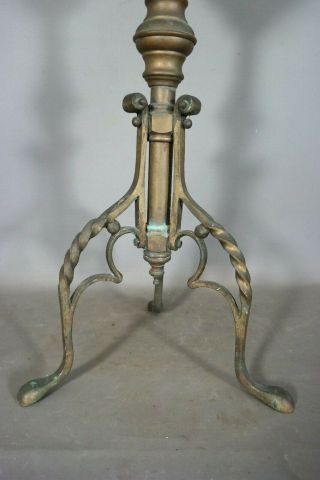 Ca.  1910 Antique EDWARDIAN Era ENGLISH CASTLE Style BANQUET LAMP Old OIL LIGHT 7