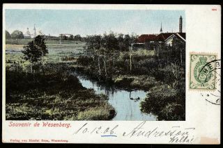 Souvenir De Wesenberg (now Rakvere Estonia) 1906 Postcard To France