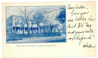 Greenwood Lake Ny - Valley House & Casino - Postcard Orange County