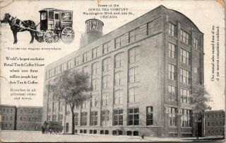 Chicago Illinois Jewel Tea Company Retail House Delivery Wagon 1914 Adv Pc