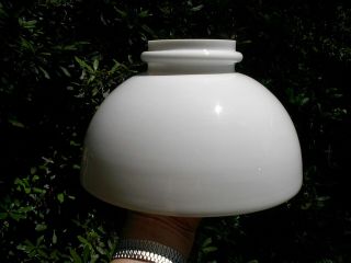 Old C.  1900 Milk Glass Antique Rayo Oil Lamp Shade 10” Fitter