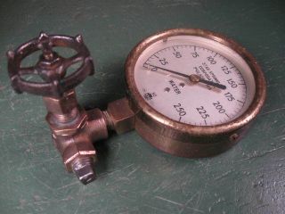 Old Vintage Tools Hardware Water Gauge Brass Steam Punk Industrial