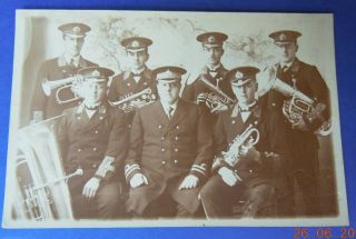 Postcard Members Of The March Railway Silver Band Cambs Cambridgeshire