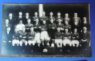 Postcard March Cambs Cambridgeshire Football March Great Eastern Utd 1926