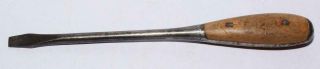 Vintage Irwin Slotted Screwdriver - 3/8 " Wide Blade - 11 1/4 " - Wood Handle