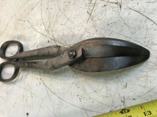 Vintage Wiss - 7,  Curved Blade Shear 14 1/2 " Tin Snips Sheet Metal Cutter Tool