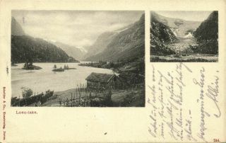 Norway Norge,  Loen,  Lovatnet Lake (1900) Postcard